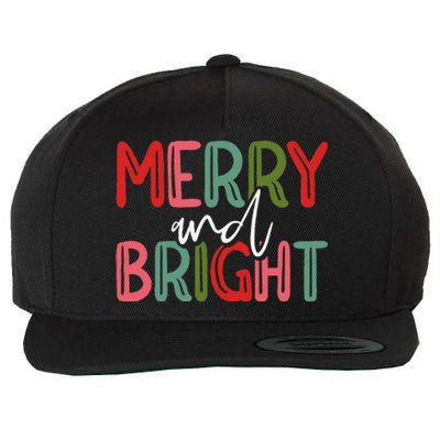 Merry And Bright Christmas Pajama Cute XMas Holiday Wool Snapback Cap