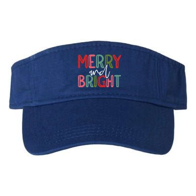 Merry And Bright Christmas Pajama Cute XMas Holiday Valucap Bio-Washed Visor