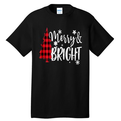 Merry And Bright Christmas Long Sleeve Tall T-Shirt