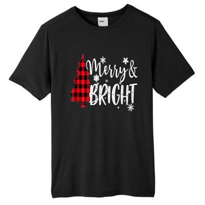 Merry And Bright Christmas Long Sleeve Tall Fusion ChromaSoft Performance T-Shirt