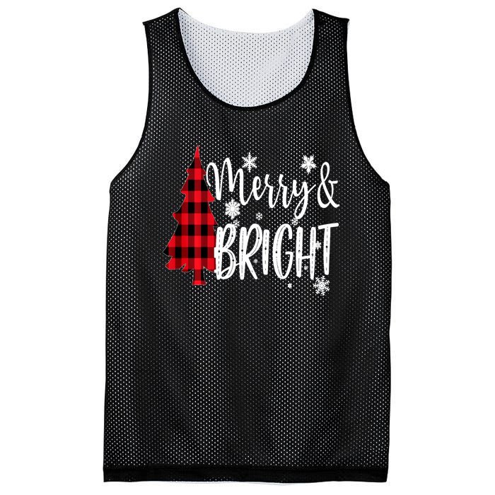 Merry And Bright Christmas Long Sleeve Mesh Reversible Basketball Jersey Tank