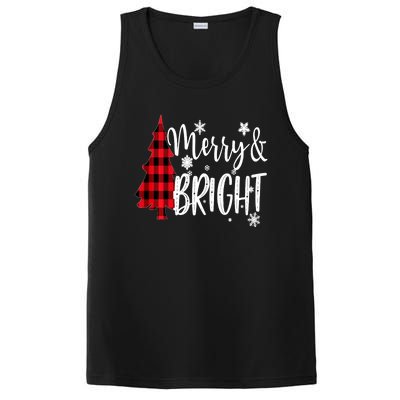 Merry And Bright Christmas Long Sleeve PosiCharge Competitor Tank