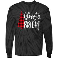 Merry And Bright Christmas Long Sleeve Tie-Dye Long Sleeve Shirt