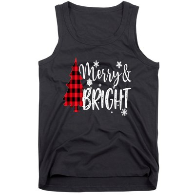 Merry And Bright Christmas Long Sleeve Tank Top