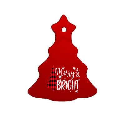 Merry And Bright Christmas Long Sleeve Ceramic Tree Ornament