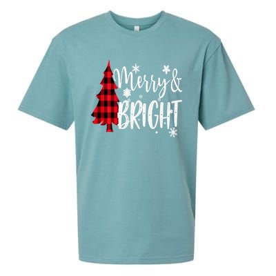 Merry And Bright Christmas Long Sleeve Sueded Cloud Jersey T-Shirt