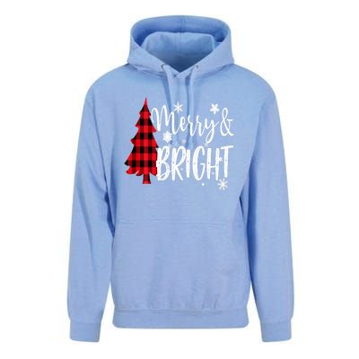 Merry And Bright Christmas Long Sleeve Unisex Surf Hoodie