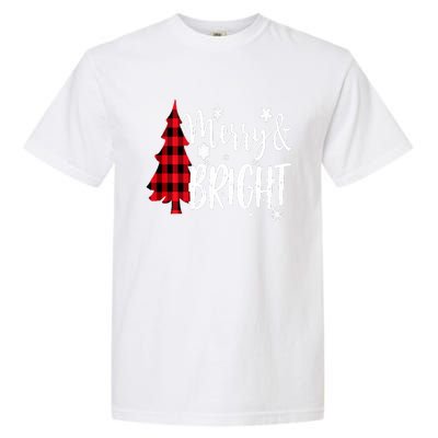 Merry And Bright Christmas Long Sleeve Garment-Dyed Heavyweight T-Shirt