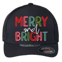 Merry And Bright Christmas Pajama Cute Xmas Holiday Flexfit Unipanel Trucker Cap