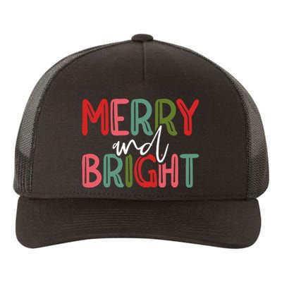 Merry And Bright Christmas Pajama Cute Xmas Holiday Yupoong Adult 5-Panel Trucker Hat