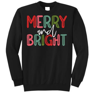 Merry And Bright Christmas Pajama Cute Xmas Holiday Sweatshirt