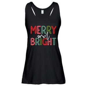 Merry And Bright Christmas Pajama Cute Xmas Holiday Ladies Essential Flowy Tank