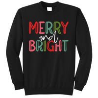 Merry And Bright Christmas Pajama Cute Xmas Holiday Tall Sweatshirt