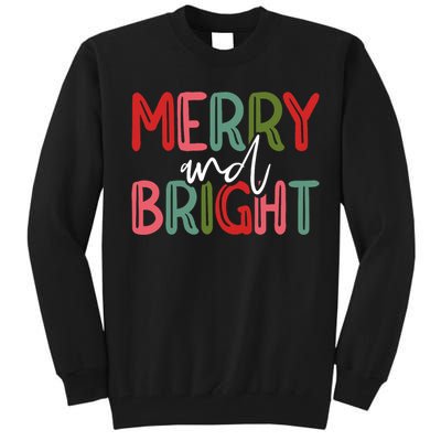 Merry And Bright Christmas Pajama Cute Xmas Holiday Tall Sweatshirt