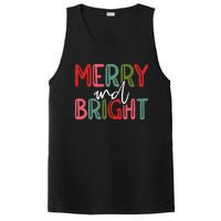 Merry And Bright Christmas Pajama Cute Xmas Holiday PosiCharge Competitor Tank