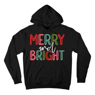 Merry And Bright Christmas Pajama Cute Xmas Holiday Tall Hoodie