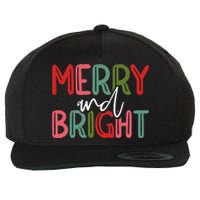 Merry And Bright Christmas Pajama Cute Xmas Holiday Wool Snapback Cap