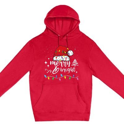 Merry And Bright Christmas Lights Xmas Premium Pullover Hoodie