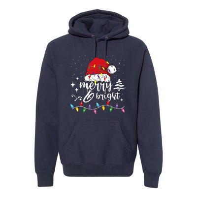 Merry And Bright Christmas Lights Xmas Premium Hoodie