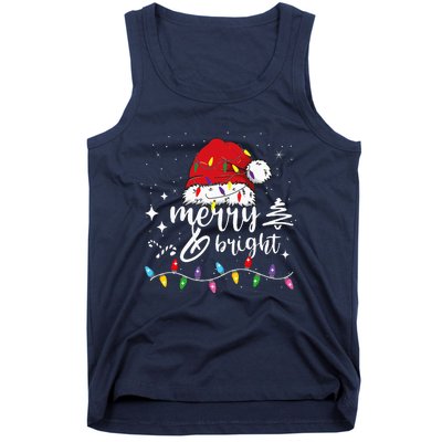 Merry And Bright Christmas Lights Xmas Tank Top