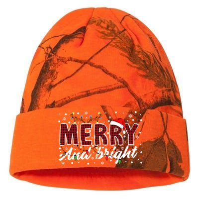 Merry And Bright Buffalo Plaid Red Santa Hat Christmas Xmas Kati Licensed 12" Camo Beanie