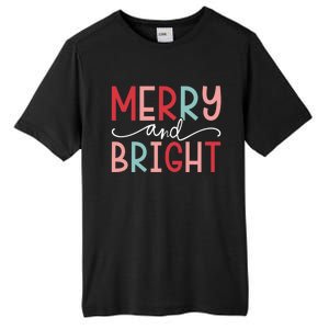 Merry And Bright Holiday Season Winter Vibes Christmas Gift Tall Fusion ChromaSoft Performance T-Shirt