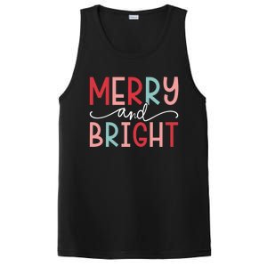 Merry And Bright Holiday Season Winter Vibes Christmas Gift PosiCharge Competitor Tank