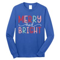 Merry And Bright Holiday Season Winter Vibes Christmas Gift Long Sleeve Shirt