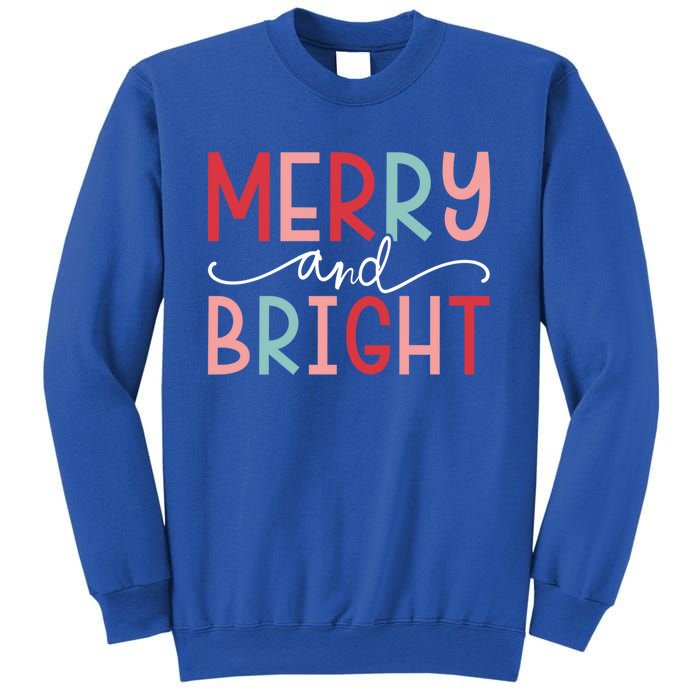 Merry And Bright Holiday Season Winter Vibes Christmas Gift Sweatshirt