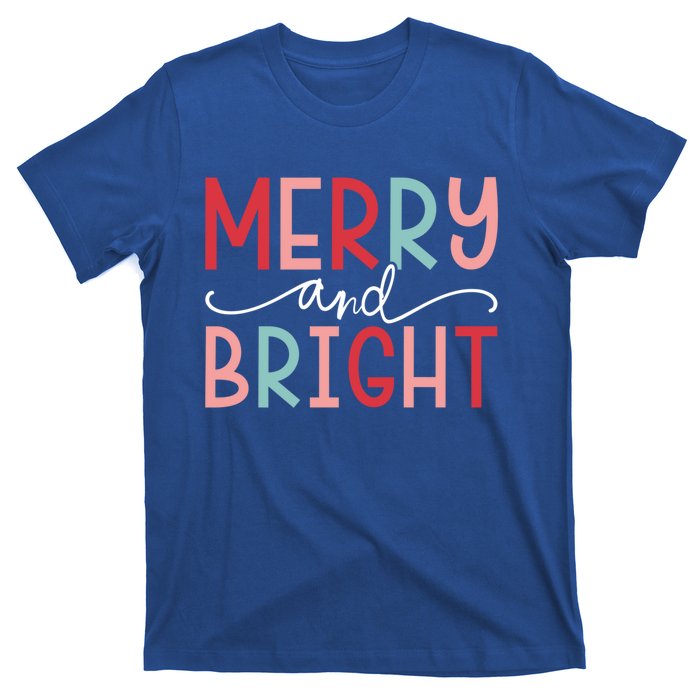 Merry And Bright Holiday Season Winter Vibes Christmas Gift T-Shirt