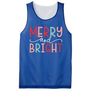 Merry And Bright Holiday Season Winter Vibes Christmas Gift Mesh Reversible Basketball Jersey Tank