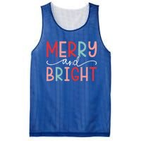 Merry And Bright Holiday Season Winter Vibes Christmas Gift Mesh Reversible Basketball Jersey Tank