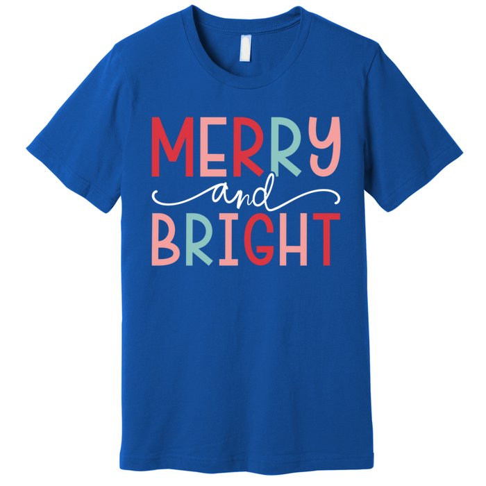 Merry And Bright Holiday Season Winter Vibes Christmas Gift Premium T-Shirt