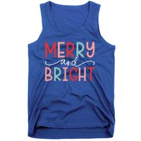 Merry And Bright Holiday Season Winter Vibes Christmas Gift Tank Top