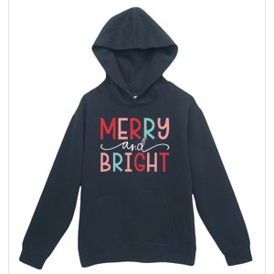 Merry And Bright Holiday Season Winter Vibes Christmas Gift Urban Pullover Hoodie