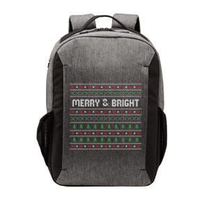 Merry And Bright Holiday Winter Vibes Christmas Funny Gift Vector Backpack