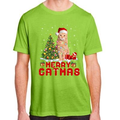 Meowy And Bright Merry Catmas Matching Pajamas Happy Family Great Gift Adult ChromaSoft Performance T-Shirt