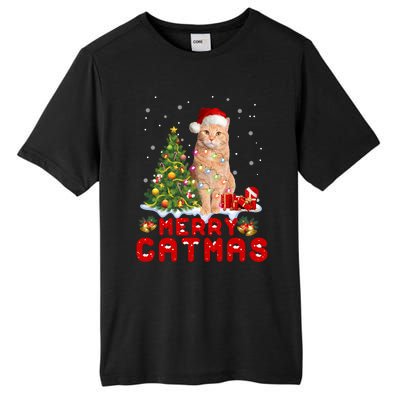 Meowy And Bright Merry Catmas Matching Pajamas Happy Family Great Gift Tall Fusion ChromaSoft Performance T-Shirt