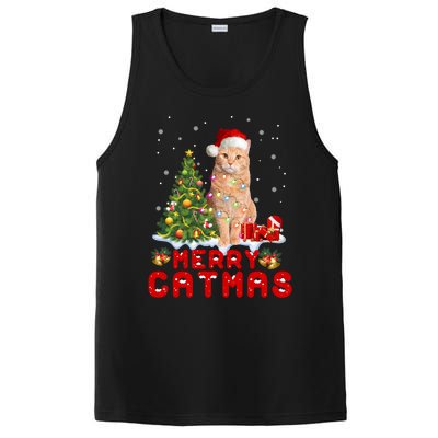 Meowy And Bright Merry Catmas Matching Pajamas Happy Family Great Gift PosiCharge Competitor Tank