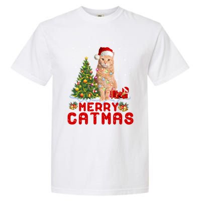 Meowy And Bright Merry Catmas Matching Pajamas Happy Family Great Gift Garment-Dyed Heavyweight T-Shirt