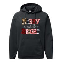 Merry And Bright Christmas Vibes Collection Tank Top Performance Fleece Hoodie