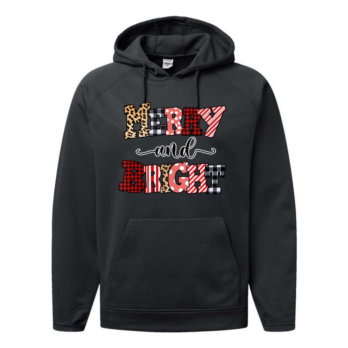 Merry And Bright Christmas Vibes Collection Tank Top Performance Fleece Hoodie