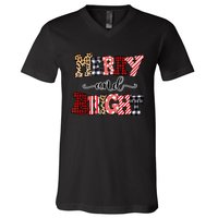 Merry And Bright Christmas Vibes Collection Tank Top V-Neck T-Shirt