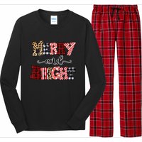 Merry And Bright Christmas Vibes Collection Tank Top Long Sleeve Pajama Set