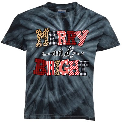 Merry And Bright Christmas Vibes Collection Tank Top Kids Tie-Dye T-Shirt