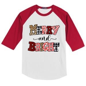 Merry And Bright Christmas Vibes Collection Tank Top Kids Colorblock Raglan Jersey