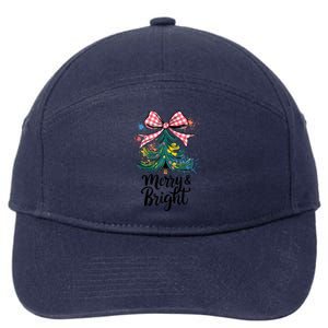 Merry And Bright Colorful Christmas Tree Coquette Women Tank Top 7-Panel Snapback Hat