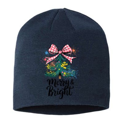 Merry And Bright Colorful Christmas Tree Coquette Women Tank Top Sustainable Beanie