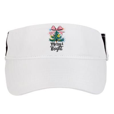 Merry And Bright Colorful Christmas Tree Coquette Women Tank Top Adult Drive Performance Visor