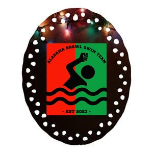 Montgomery Alabama Brawl Swim Team Ceramic Oval Ornament